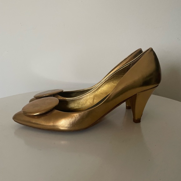 gold tè casan heels - Picture 3 of 5